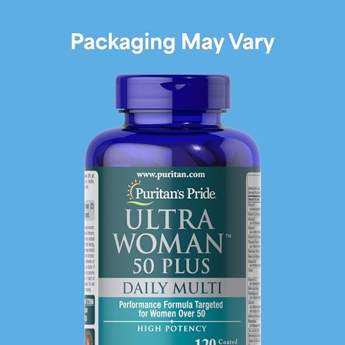 Puritan's Pride Ultra Woman 50 Plus Daily Multivitamin, 120 Count | High Potency Performance Time Release Daily Multivitamin with Zinc
