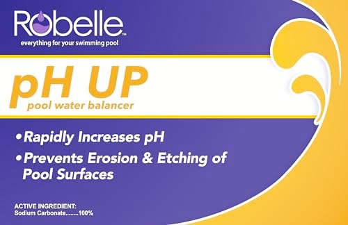 Robelle 10-Pounds Premium pH Up for Swimming Pools, Made in USA | 100% Sodium Carbonate, Raises pH, pH Increaser, Easy To Use, Works Fast