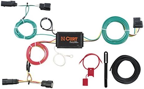 CURT Class 3 Trailer Hitch with Custom Wiring Harness Compatible with 2015-2018 Ford Edge Titanium & Sport | 2" Receiver | 4-Way Flat Output | 13234