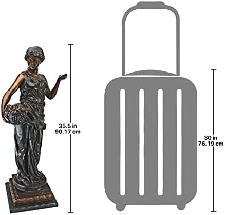 Design Toscano Neolithic Style Gaia Earth Mother Woman Indoor/Outdoor Garden Statue, 40 inches tall, Cast Stone Resin, Rough Stone Finish