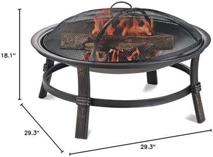 Endless Summer WAD15121MT Brushed Copper Wood Burning Outdoor Firebowl