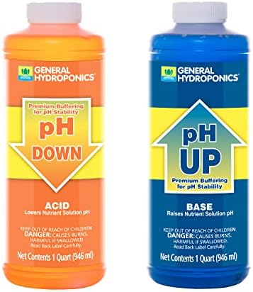 General Hydroponics pH Up Liquid Premium Buffering For pH Stability, Quart