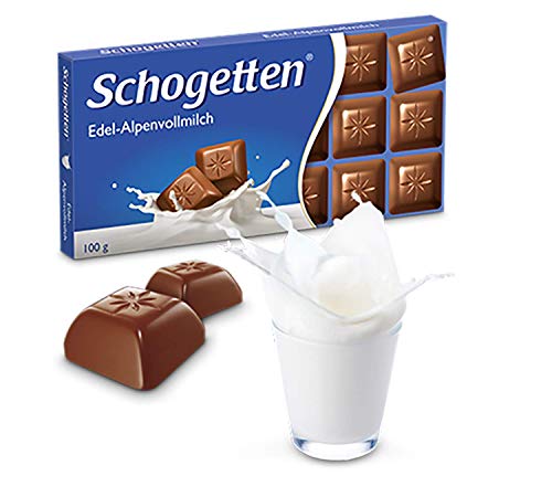 Schogetten Alpine Milk Chocolate Bar Candy Original German Chocolate 100g/3.52oz (Pack of 2)