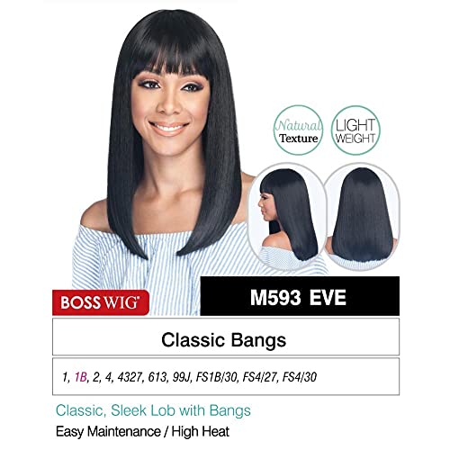 BobbiBoss Boss Wig Premium Synthetic Hair Wig - M593 Eve (Color: FS1b/30)