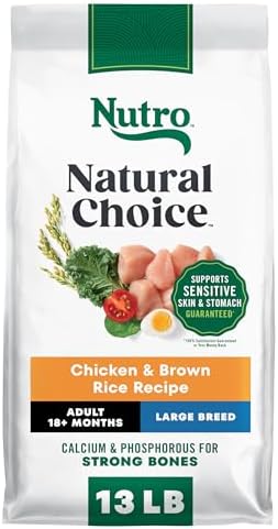 Nutro Natural Choice Large Breed Adult Dry Dog Food, Lamb & Rice, 30 lb | Real lamb #1 ingredient, non-GMO, no corn, wheat, soy, crafted in USA, supports joints, digestion, immunity, skin & coat