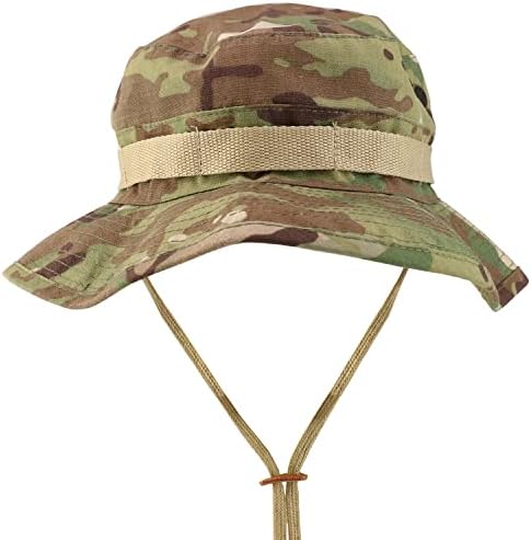Armycrew Ripstop Tear Resistant Cotton Jungle Boonie Cap with Chin Strap