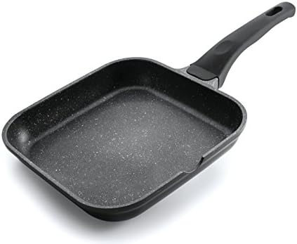 Lacor Square Eco-Stone Bread 28X28 Cms, Cast Aluminium, Black, 28 x 28 cm