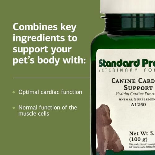 Standard Process Inc. Canine Cardiac Support - Dog Heart Health Supplement - Nutritional Formula to Support Cardiac Function - Pet Health Supplement with Selenium - 25 g