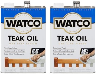 Watco Teak Oil Wood Finish, Quart, Clear