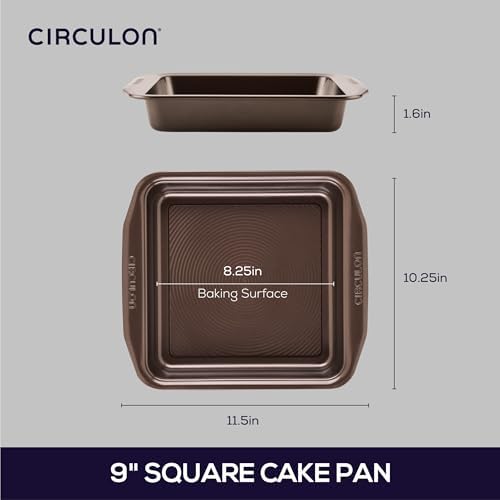 Circulon Nonstick Bakeware Rectangle Baking Pan / Cake Pan, 9 Inch x 13 Inch, Gray