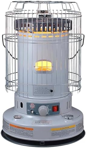 Comfort Glow Indoor Kerosene Convection Heater, 23, 800 BTUs, Grey - KW-24J | Heater for Winter Emergencies, 360 Degree Heating Radius, Heats up to 1