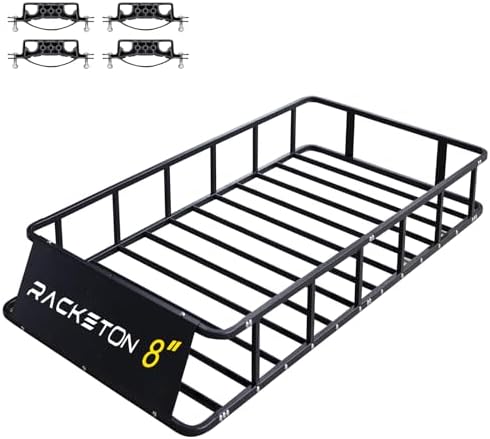64”x39”x8” Roof Cargo Rack for SUV Car Trucks,Heavy Duty Cargo Basket Anti-Rust Top Luggage Rack