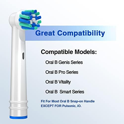 Replacement Brush Heads for Oral B, 16 Pcs Toothbrush Replacement Heads Compatible with Oral B Pro1000 Pro3000 Pro5000 Pro7000, Includes 4 Floss