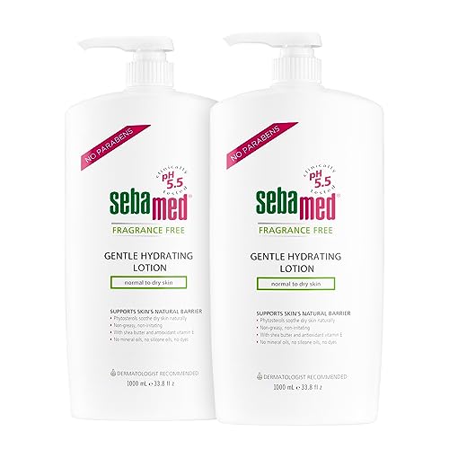 SEBAMED Fragrance-Free Gentle Hydrating Lotion Ultra Mild Dermatologist Recommended Moisturizer for Normal To Dry Sensitive Skin 33.8 Fluid Ounces (1 Liter)