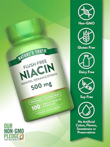Nature's Truth Flush Free Niacin | 500mg | 100 Capsules