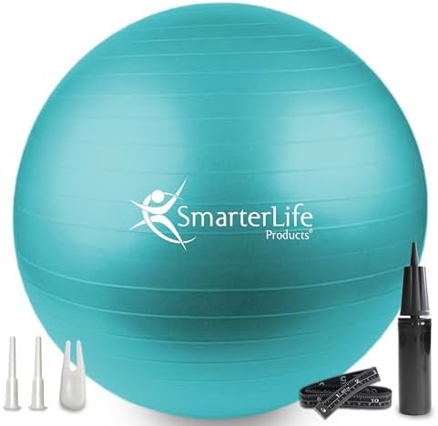 SmarterLife Exercise Ball, Yoga Ball for Gym, Balance, Stability, Pregnancy
