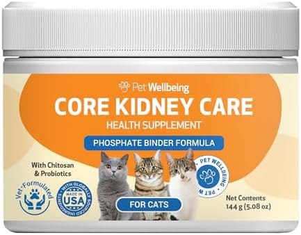Pet Wellbeing Kidney Support Gold for Cats - Supports Normal Kidney Function & Detox, Healthy Hydration & Energy with Rehmannia & Dong Quai - NASC Certified & Vet-Formulated - 2oz Liquid Formula | NASC Certified & Vet-Formulated Liquid Kidney Support Sup…