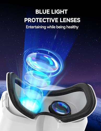 TECKNET VR Headset for Phone with Bluetooth Controller, 4.7-7.2" VR Headsets with HD 110°FOV Anti-Blue Light Lenses & Adjustable Gears, 3D VR Headset for Kids Compatible iPhone Samsung Android