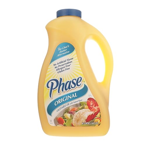 Ventura Foods Phase Garlic Flavor Liquid Butter Alternative, 1 Gallon Jug | Dairy-Free & Vegan Vegetable Oil for Sautéing, Grilling, and Popcorn