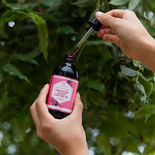 Leven Rose Jamaican Black Castor Seed Oil, Jamaican Black Castor Oil for Hair Growth, 100% Natural, Pure Organic Serum, Scalp Oil Treatment