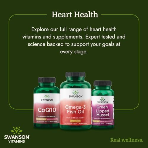 Swanson Omega-3 Fish Oil, 180 mg EPA + 120 mg DHA, 150 Softgels, Lemon | Heart, Brain, and Joint Support Supplement for Health-Conscious Adults, Provides Essential Fatty Acids EPA and DHA