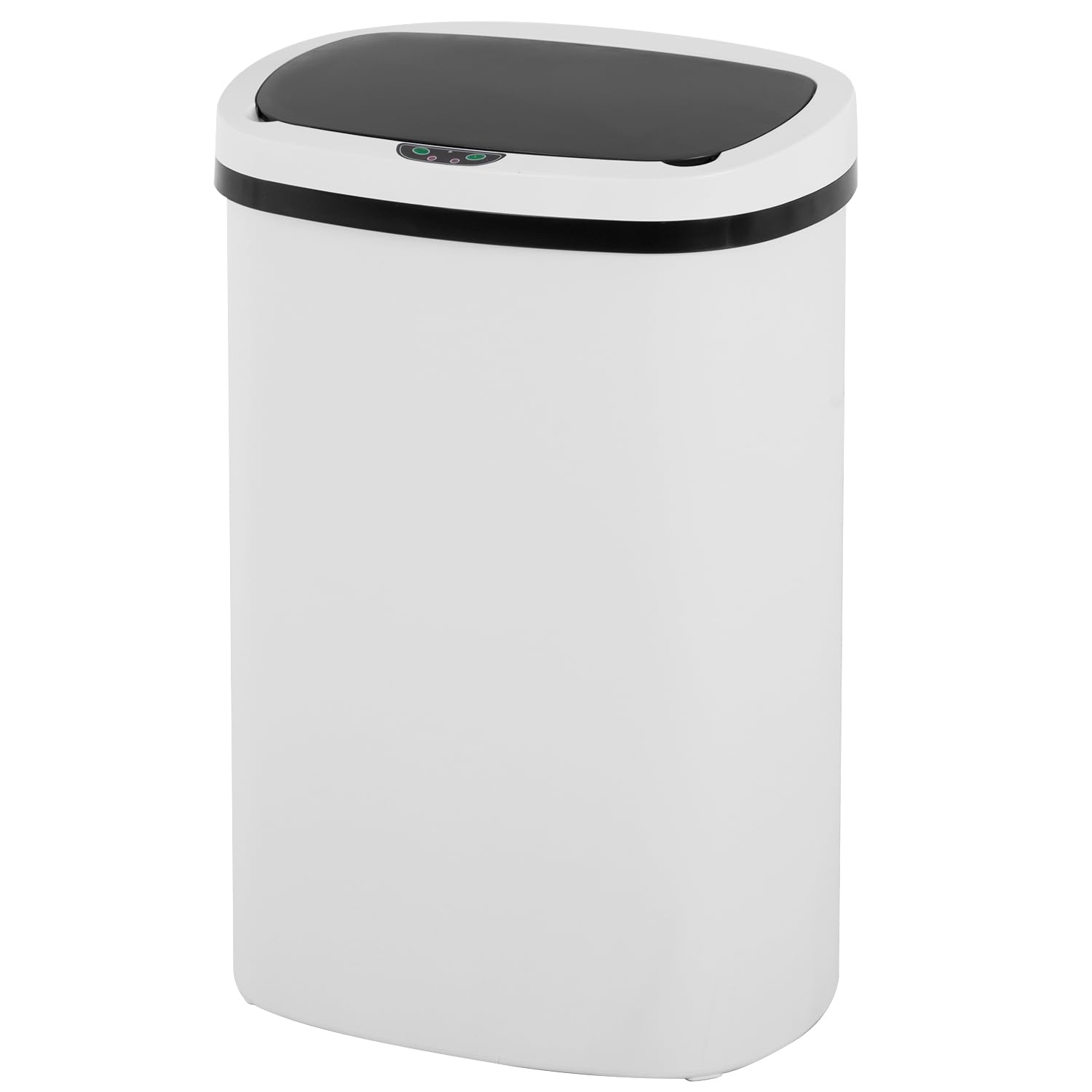 FDW | 13 Gallon Stainless Steel Trash Can with Lid | Silver