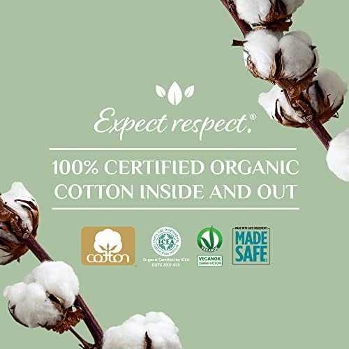 Organyc – 100% Organic Cotton Light Incontinence Pads for Bladder Leaks (Maximum, 16 Count(1 Pack))