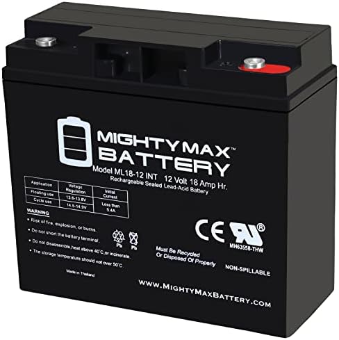 Mighty Max Battery 12V 18AH SLA Internal Thread Battery for Generac 7500 EXL Generator