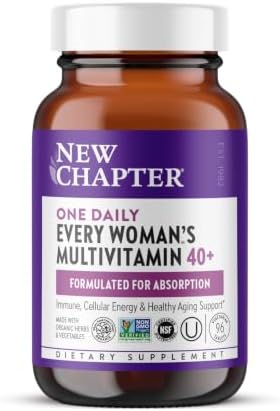 New Chapter Every Woman’s One Daily 40+ - Multivitamin for Women - Supports Immune, Bone, Hormone & Cellular Energy Health* - Non-GMO, Gluten Free, Dairy Free, Vegetarian & Kosher - 96 Tablets