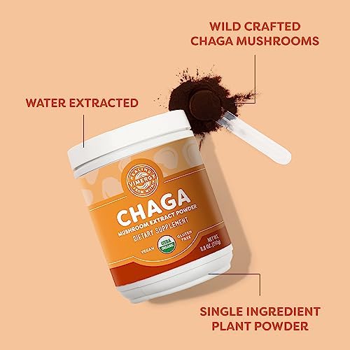 Vimergy Chaga Capsules – Superfood Cellular Support* – Cardiovascular Health Benefits* – Kosher, Vegan, Gluten-Free – 90 Capsules | Superfood Adaptogen*, Immunity for cell tissues*, Polyphenols for Antioxidant protection*, Vegan and Kosher