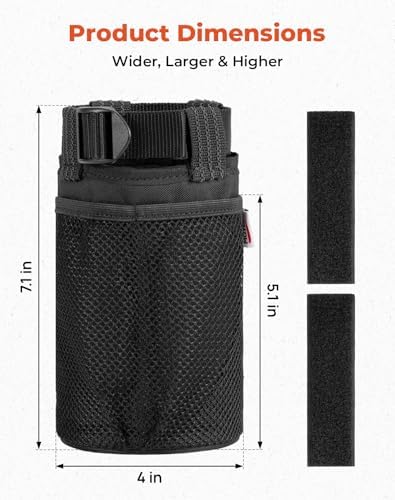 KEMIMOTO 2 Pack Cup Holder, Roll Bar Cup Holder for UTVs | Fit for Wheelchair Scooter Walker Rollator Bike Golf Cart Boat with Mesh Pockets and Sticky Straps