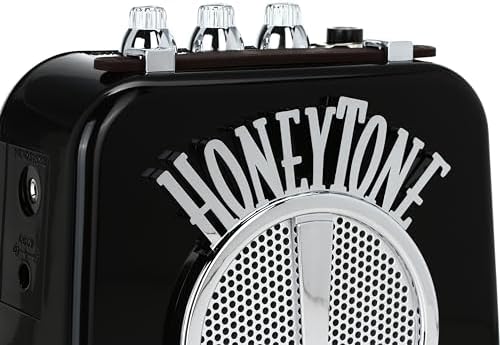 Danelectro Honeytone N-10 Guitar Mini Amp, Black with belt clip | Includes belt clip