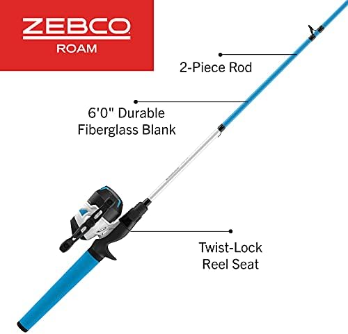 Zebco Roam Spincast Reel and Fishing Rod Combo