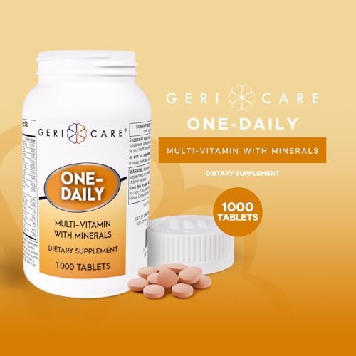 One-Daily Multivitamins with Minerals for Men & Women (100 Tablets) by GeriCare| High-Potency Multi-Vitamin & Multimineral Dietary Supplement for Immunity, Energy| Complete Daily Nutritional Support
