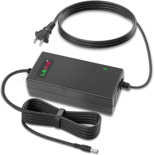 36V 1.8A Female 3-Pin XLR Lead Acid Battery Charger with 3-Prong Inline Power Supply Cord for 36V Boreem Jia, Minimoto, Rad2Go, Electric Scooter, ATV