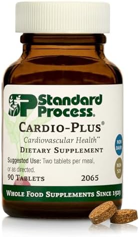 Standard Process Cardio-Plus - Antioxidant Support - Heart Health, Circulation & Blood Flow Supplement with Vitamin B6, Niacin & Riboflavin - Energy Metabolism Supplement - 90 Tablets