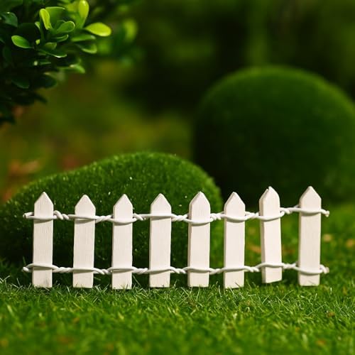 40 Inch Miniature Fairy Garden Fence, Trim for Plant Pot Decor | Micro-Landscape Ornament Small Flower Pot Best Decor Christmas Crafts