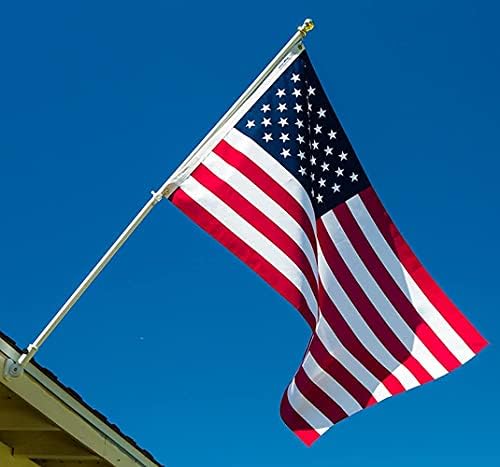 Grace Alley American Flag 3x5, Made in the USA, Outdoor UV Fade Resistant, Waterproof, Vibrant Color, Long Lasting Polyester Cotton Blend with Brass Grommets | Weather Resistant 70% Polyester 30% Cotton