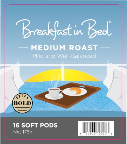 Wolfgang Puck Coffee, Breakfast in Bed, 12 Gram Soft Pods, 16 Count (Pack of 1)