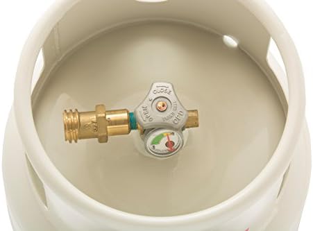 Flame King YSN201BT 20LB Steel Floor Buffer Propane Tank Cylinder with Vapor Valve and Level Gauge, White