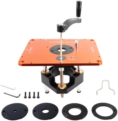 O'SKOOL Router Lift Systems with Router Table Insert Plate Template Kit