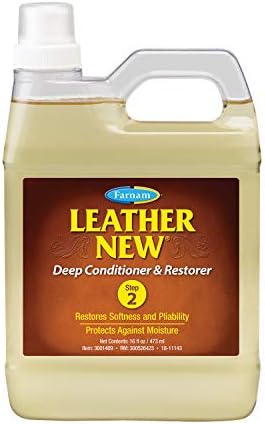 Farnam Leather New Easy-Polishing Glycerine Saddle & Leather Cleaner, 32 oz | Conditions Saddles and Leather Tack, Moisturizing