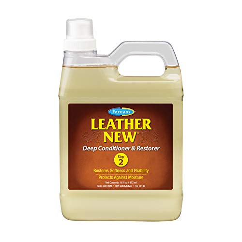 Farnam Leather New Easy-Polishing Glycerine Saddle & Leather Cleaner, 16 oz | Conditions Saddles and Leather Tack, Moisturizing