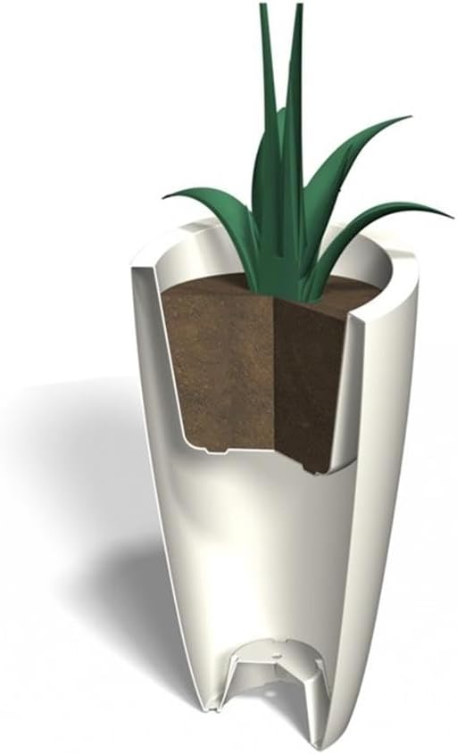 Mayne Modesto 20in Round Modern Planter, Neptune Blue | All season, Indoor/Outdoor, Double-wall design, Fade resistant, 15-year warranty