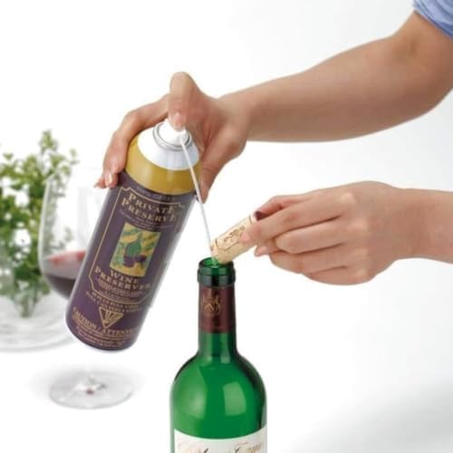 Private Preserve Wine Preservation System | 100% Green Gas Based | Suitable For All Wine, Port, Sake, Cognac, Whiskey, Fine Oil & Vinegar (Pack of 2)