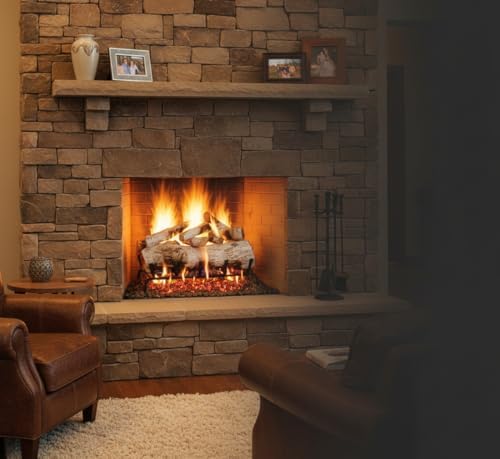 Midwest Hearth Rock Wool for Gas Logs – 6 oz | Glowing Embers Effect for Gas Fireplace and Gas Log Sets | Vented and Unvented Compatible | Made in