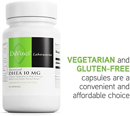 DAVINCI Labs Micronized DHEA 10mg - Helps to Support Healthy Aging, Hormone Balance, Brain Health, Thyroid Function & More - Vegetarian, Gluten-Free - 90 Capsules