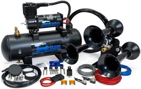 Hornblasters Bandit 228H 2-Gallon All-In-One Air Horn Kit - 3 Trumpets - Easy Install