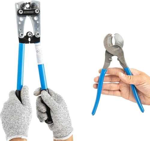 NEIKO 02037A Compact Wire Stripper | 4-in-1 Multi Purpose Electricians Pliers | Wire Crimper, Cutter and Gripper | 12-20 AWG Wire Service Tool | Crimps Insulated & Non-Insulated | Electrical Stripping