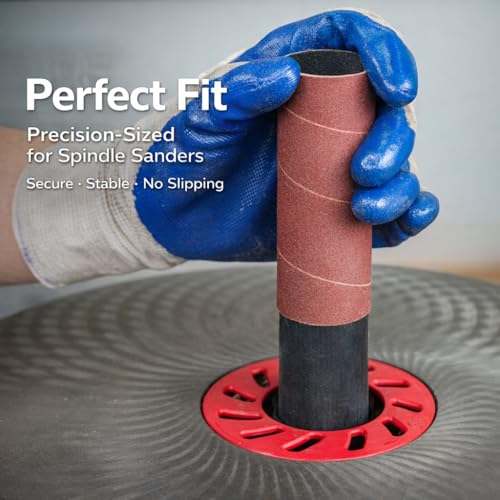 Dark Stone Sanding Sleeves for Oscillating Spindle Sander, Aluminum Oxide, 6-Pack (0.5, 1/2, Inches, 240)